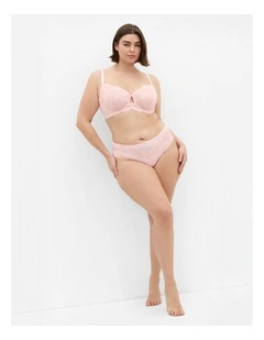 Poppy Hi Waist Cheeky Brief in Pink Icing