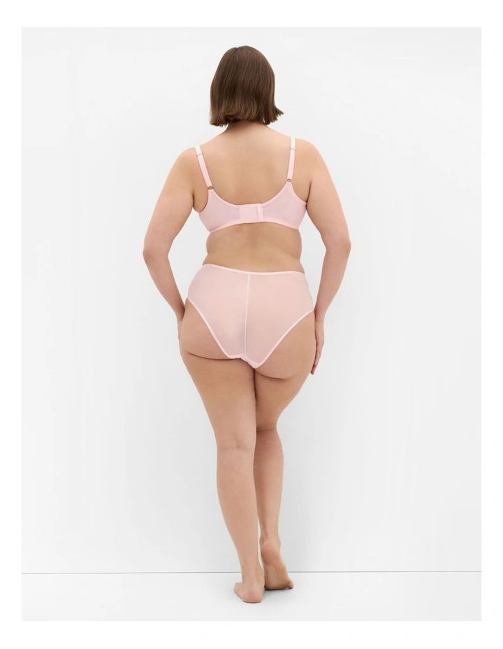 Poppy Hi Waist Cheeky Brief in Pink Icing image 2