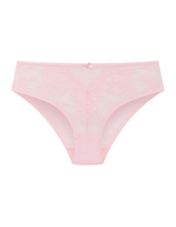 Poppy Hi Waist Cheeky Brief in Pink Icing image 3