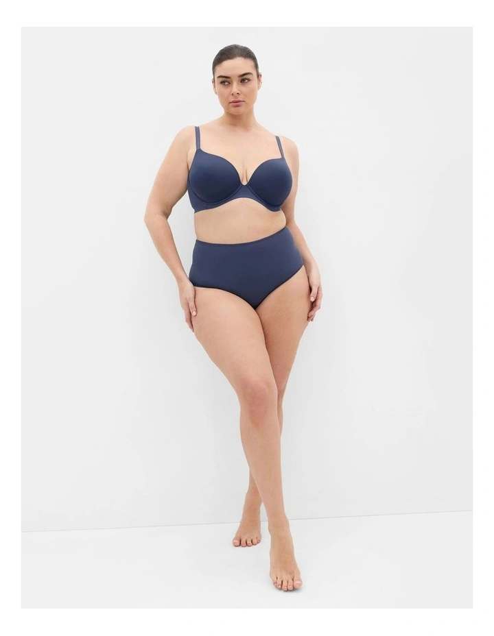 Luxe Microfibre Plunge T-Shirt Bra in Navy image 1