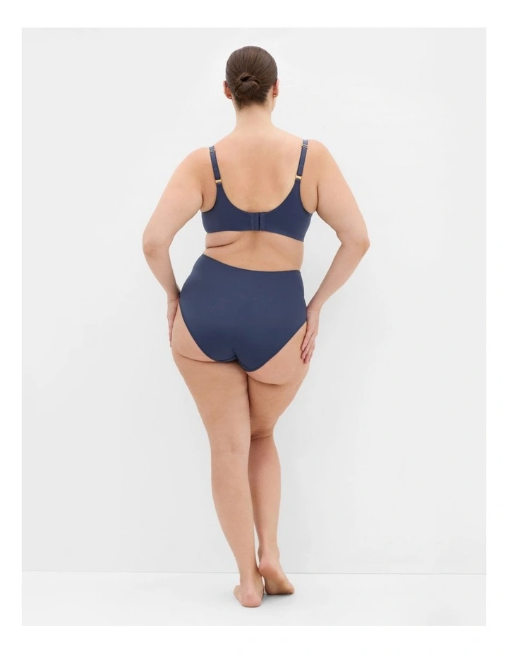 Luxe Microfibre Plunge T-Shirt Bra in Navy image 2