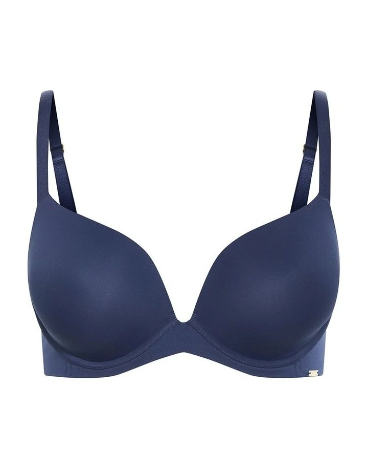 Luxe Microfibre Plunge T-Shirt Bra in Navy image 3