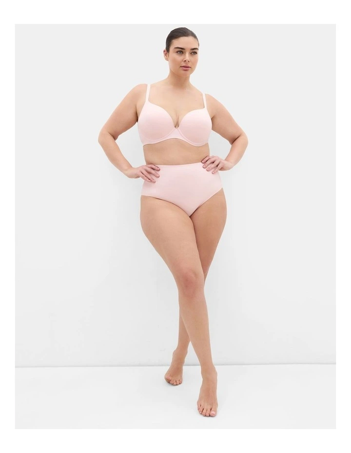 Luxe Microfibre Plunge T-Shirt Bra in Pink Icing image 1