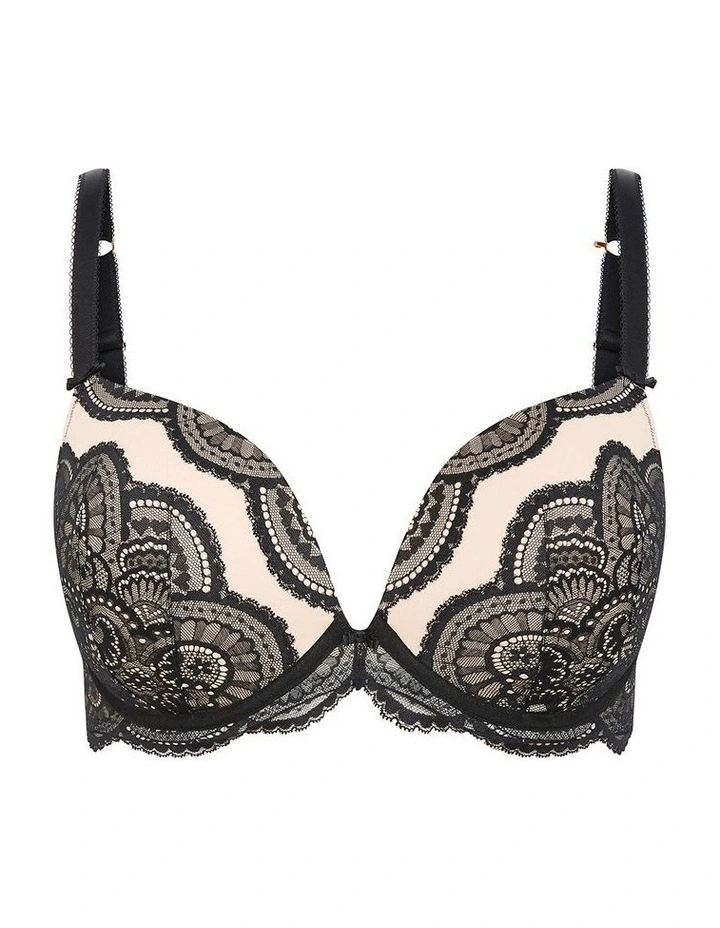 Ophelia Push Up Bra in Black image 3