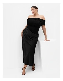 Tati Off Shoulder Maxi Dress in Black