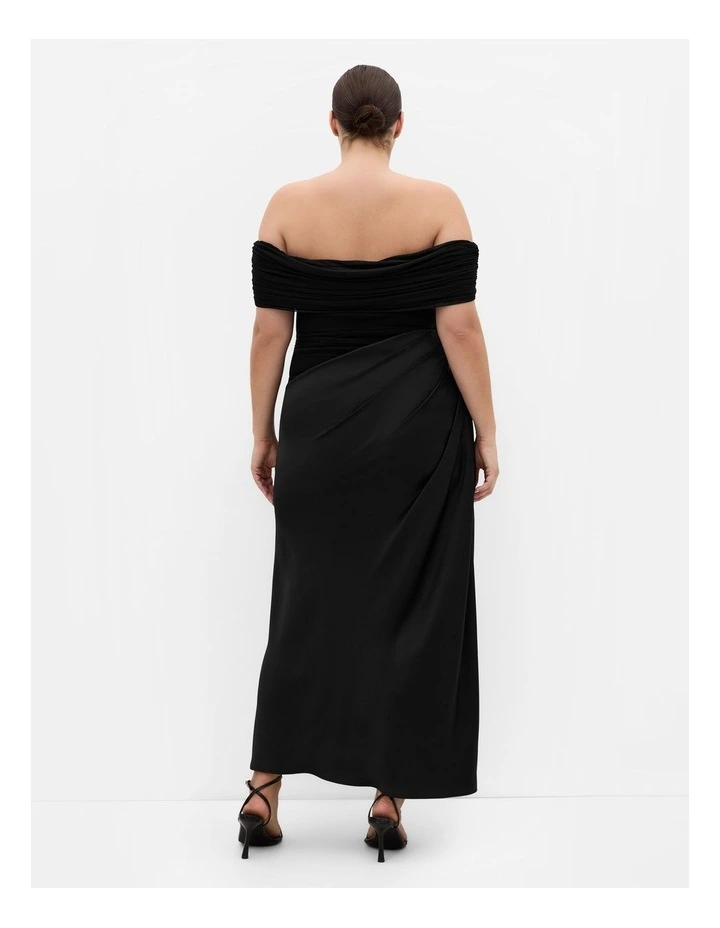 Tati Off Shoulder Maxi Dress in Black image 2