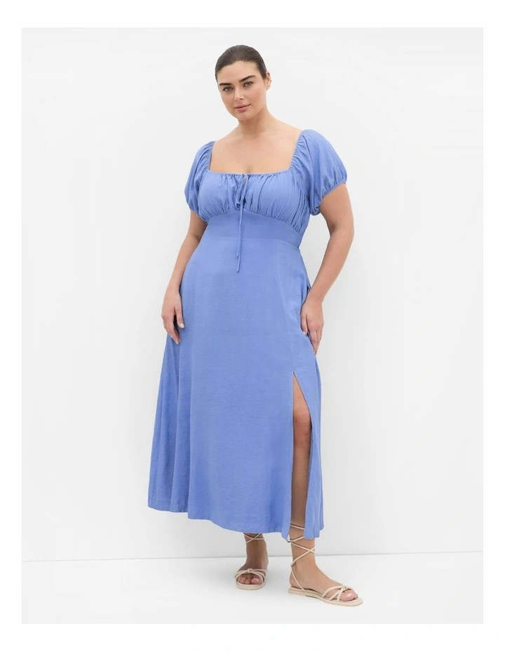 Abbigail Split Maxi Dress in Cornflower Blue image 1