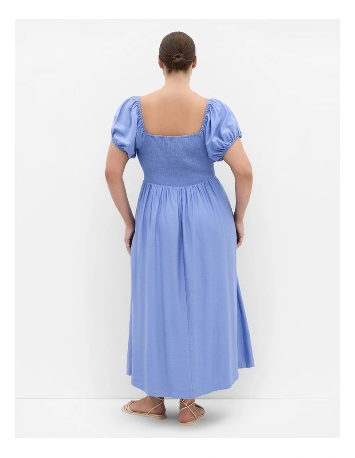 Abbigail Split Maxi Dress in Cornflower Blue image 2
