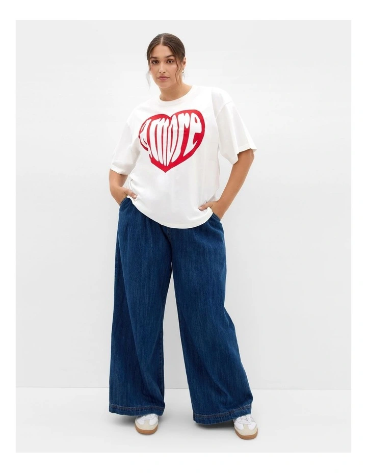 Laid Back Amore Tee in Ivory image 1