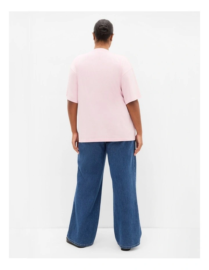 Laid Back Amore Tee in Pink image 2