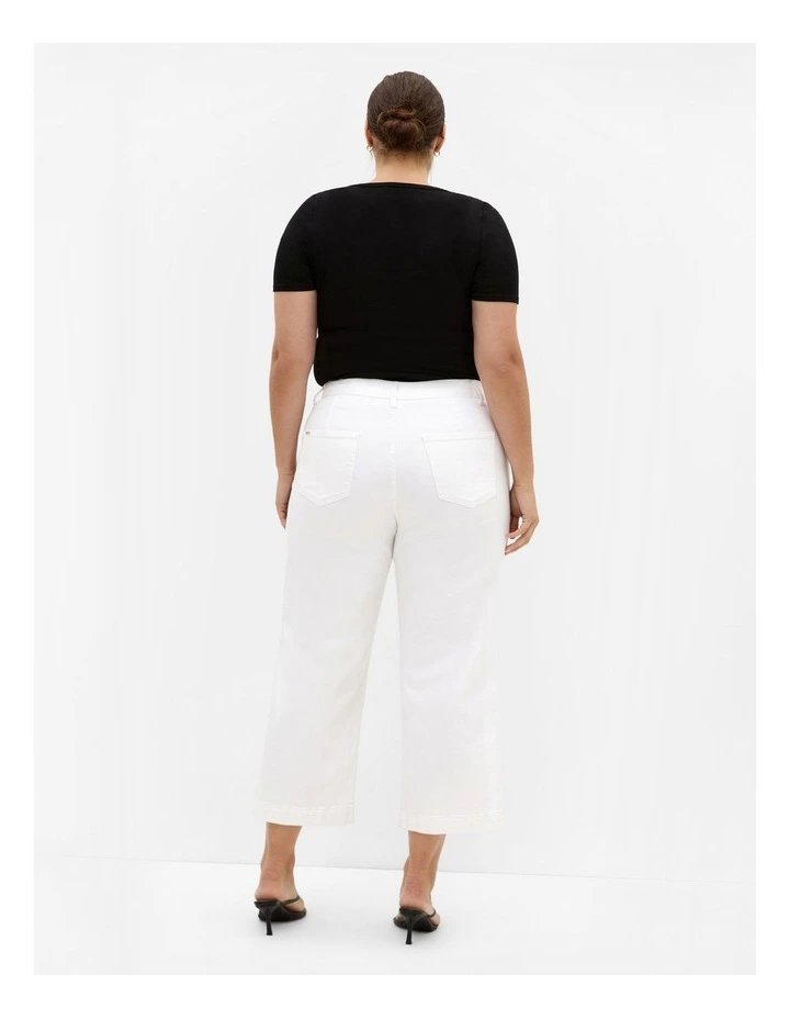Harley Fit Avery Wide Leg Crop Jeans in Ivory image 2