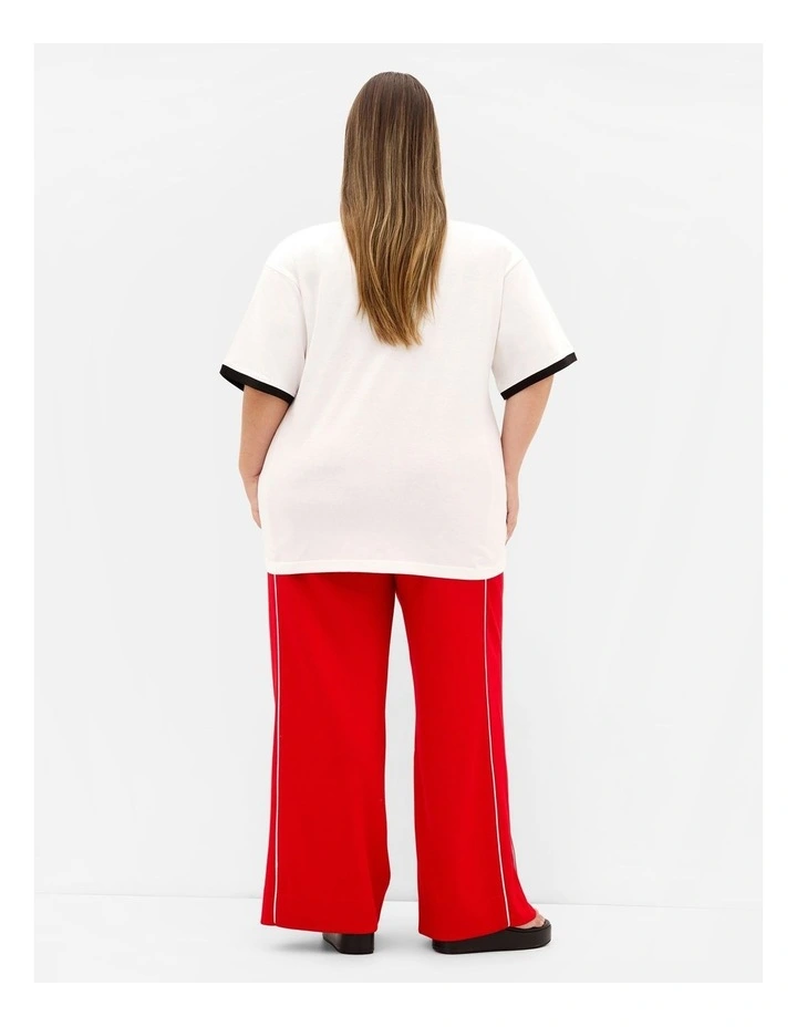 Oversized LA Print Tee in Ivory image 2