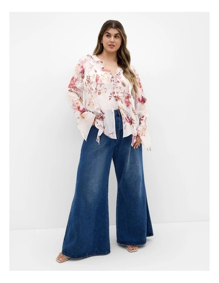 Sweet Nothings Frill Top in Dove image 1