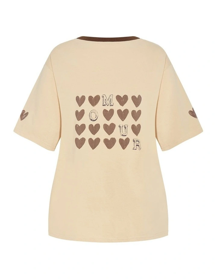 Roll The Dice Oversized Tee in Butter image 4