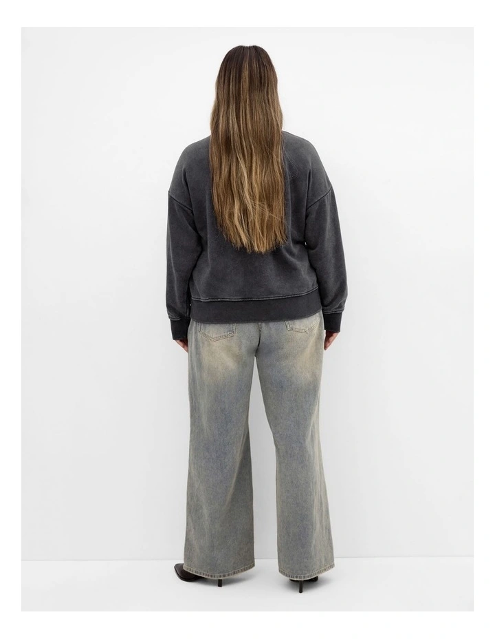 Bliss Half Zip Sweatshirt in Charcoal image 2