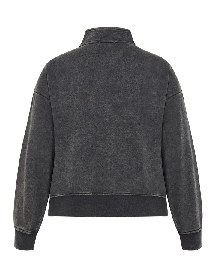 Bliss Half Zip Sweatshirt in Charcoal image 4