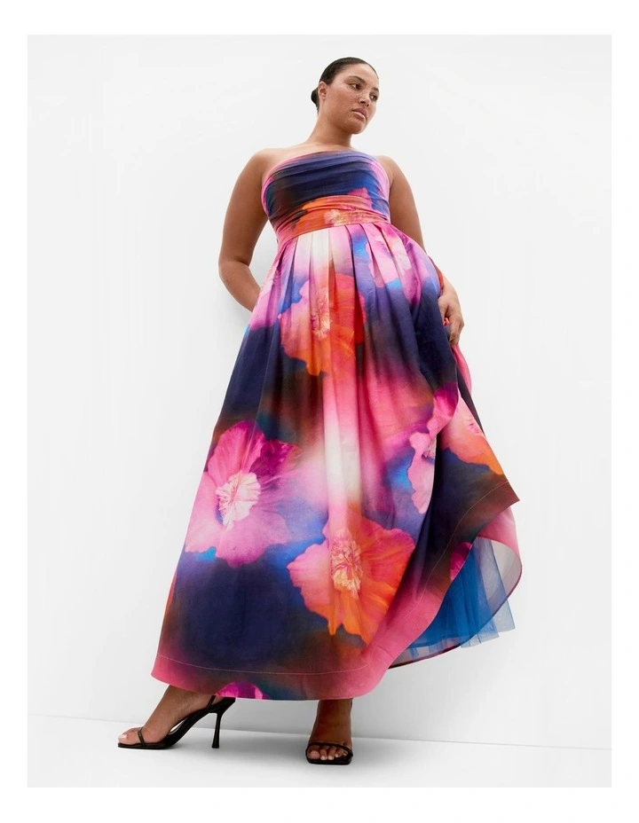 Rosalee Sleeveless Print Maxi Dress in Multi image 1