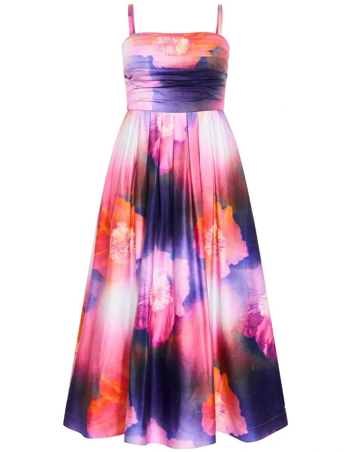 Rosalee Sleeveless Print Maxi Dress in Multi image 3