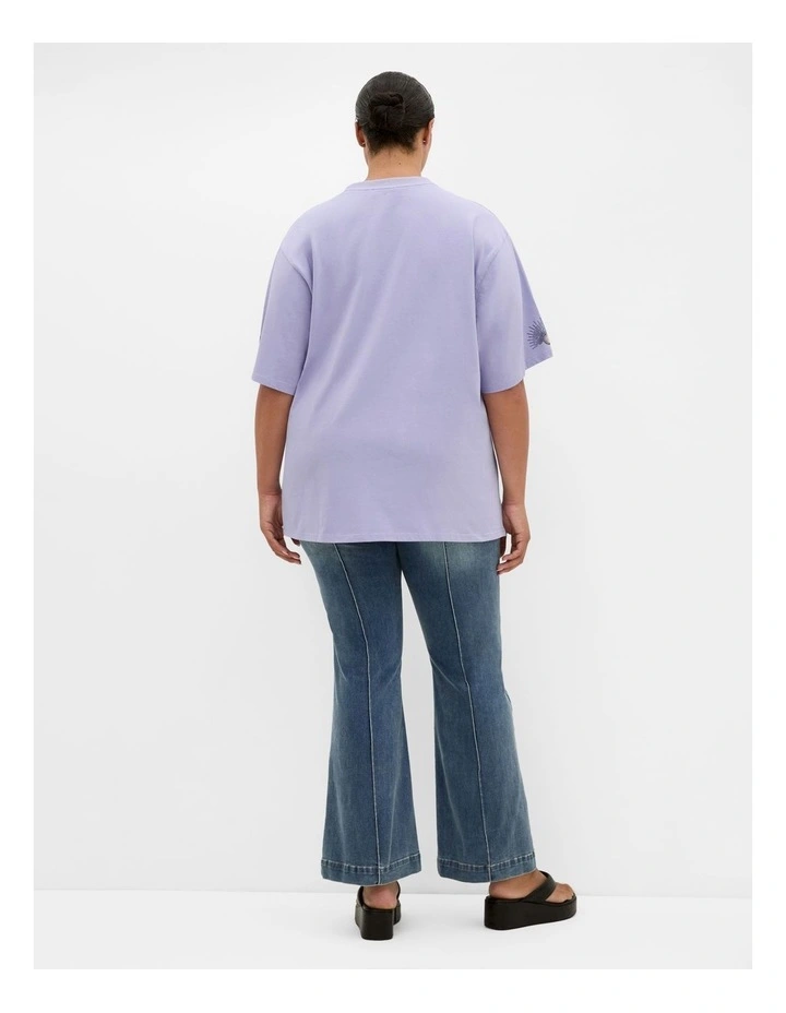 Western Soul Oversized Tee in Lilac image 2