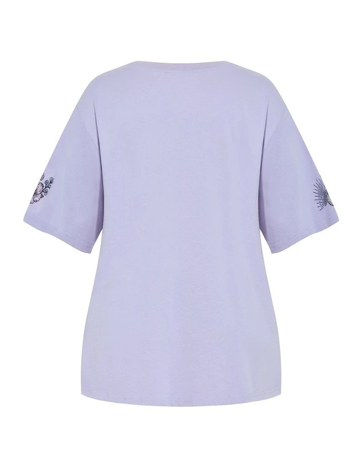 Western Soul Oversized Tee in Lilac image 4