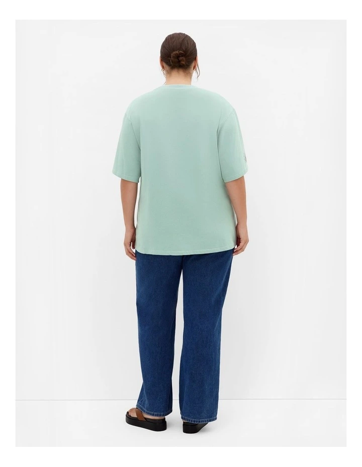 Western Soul Oversized Tee in Sage image 2