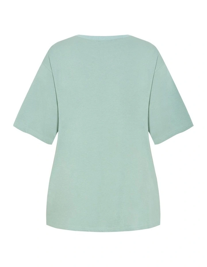 Western Soul Oversized Tee in Sage image 4