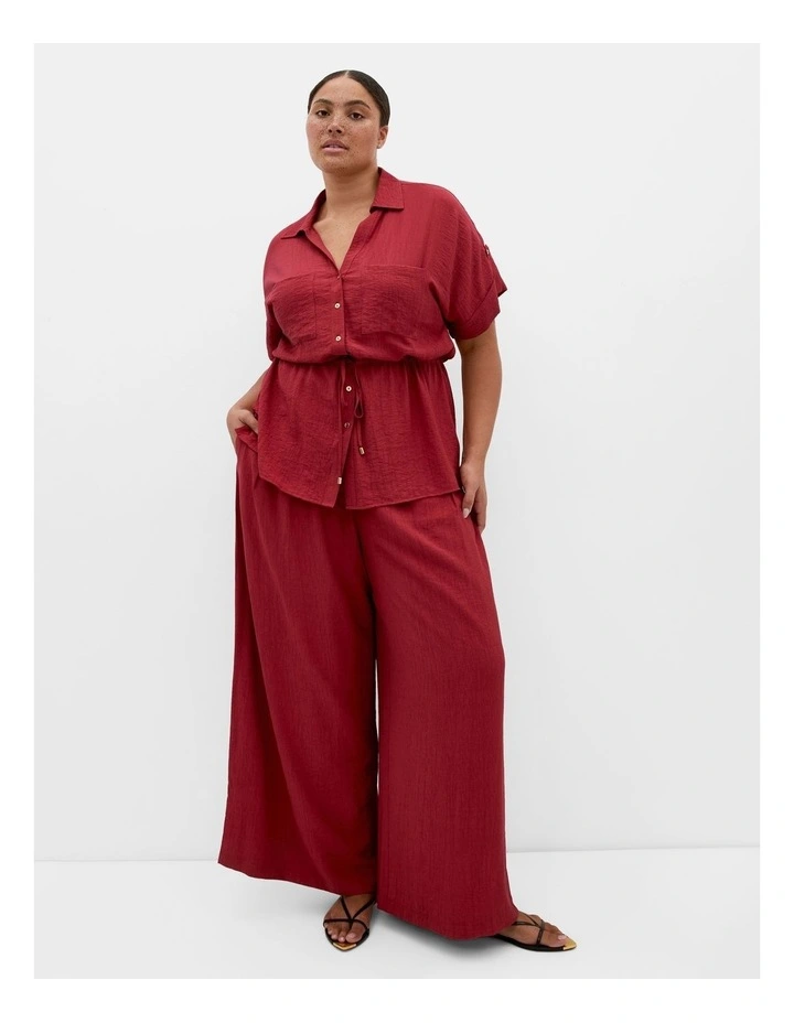 Aria Cinched Shirt in Sienna image 1