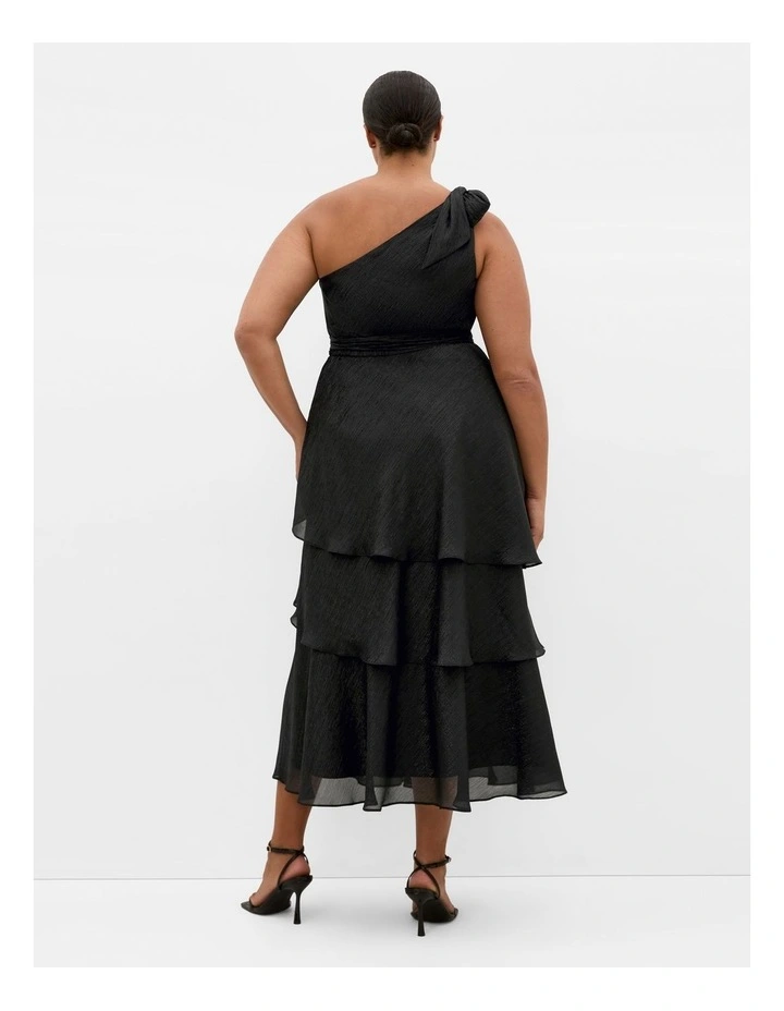 Enchant One Shoulder Maxi Dress in Black image 2