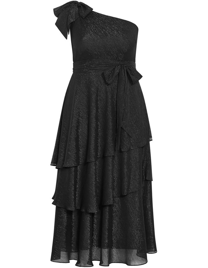 Enchant One Shoulder Maxi Dress in Black image 3