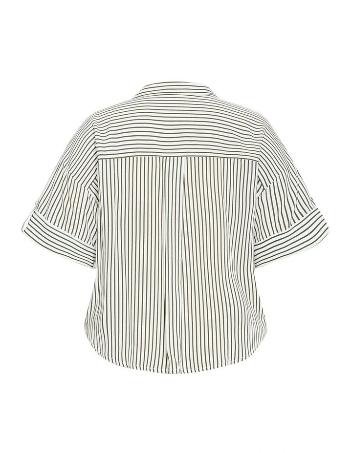 Darci Stripe Shirt in White image 4