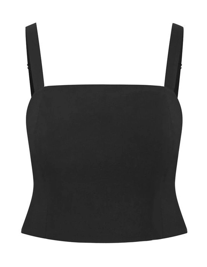 Bianka Crop Top in Black image 3