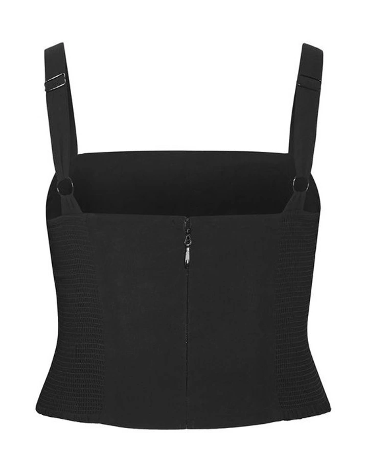Bianka Crop Top in Black image 4