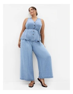 Evani Soft Denim Vest in Light Wash