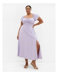 Abbie Short Sleeve Maxi Dress in Lilac