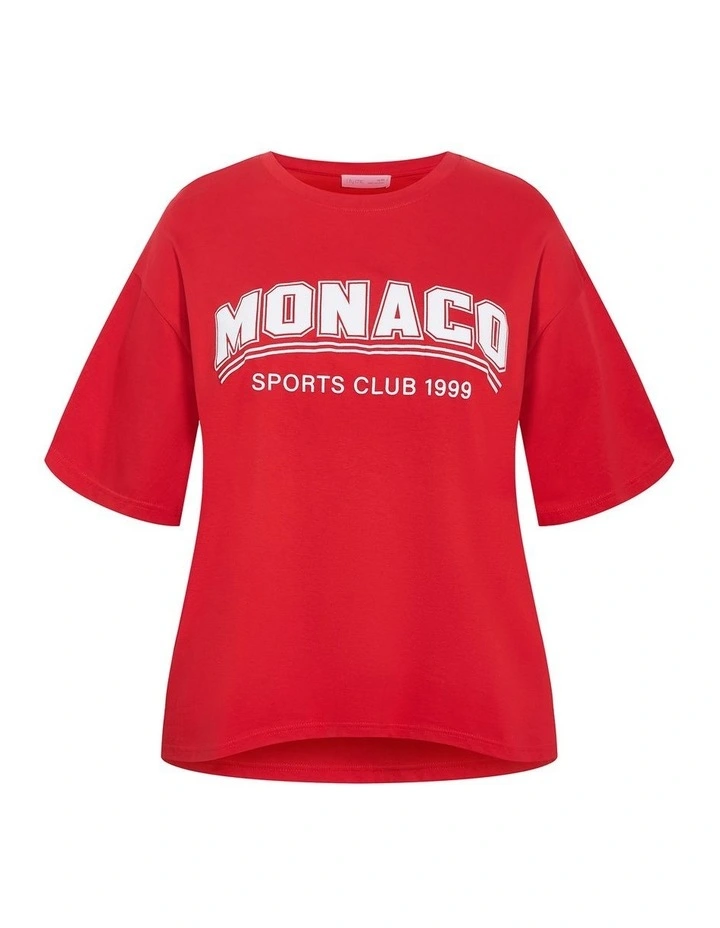 Laid Back Monaco Tee in Red image 3