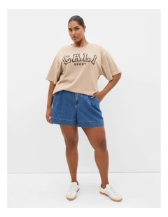 Laid Back Cali Tee in Stone