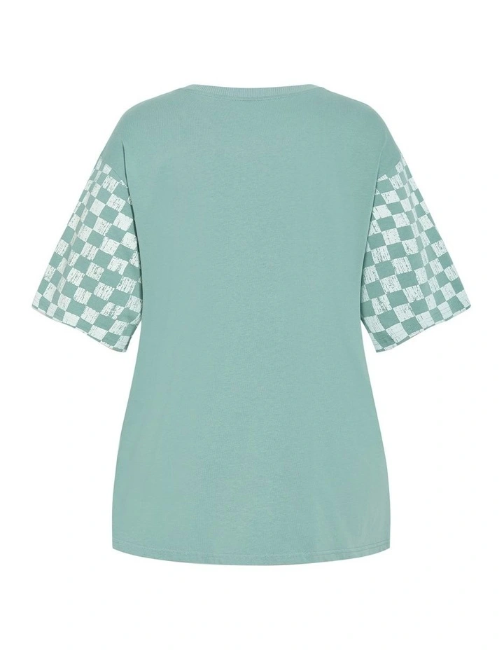 Wrangling Hearts Oversized Tee in Sage image 4