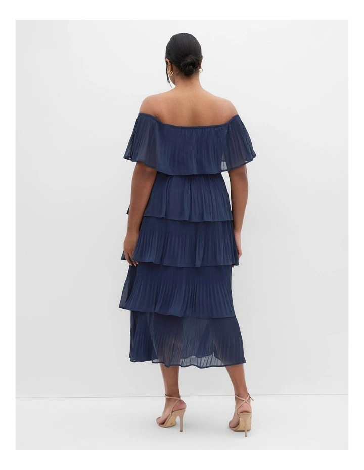 Night Garden Print Midi Dress in Navy image 2