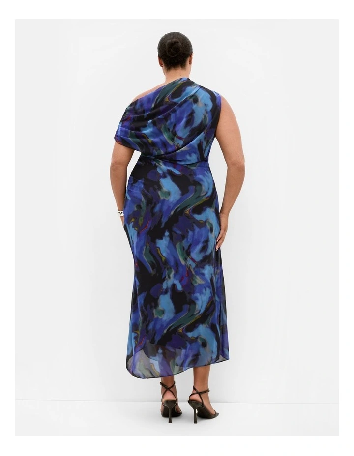 Haze Print Maxi Dress in Blue image 2