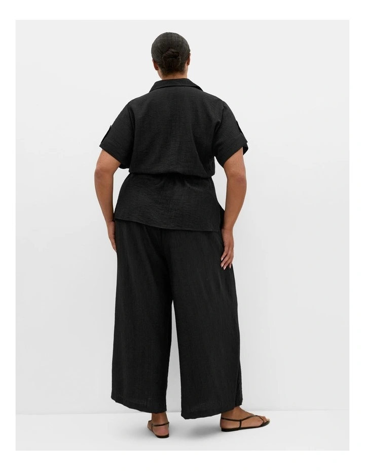 Aria Relaxed Wide Leg Pant in Black image 2