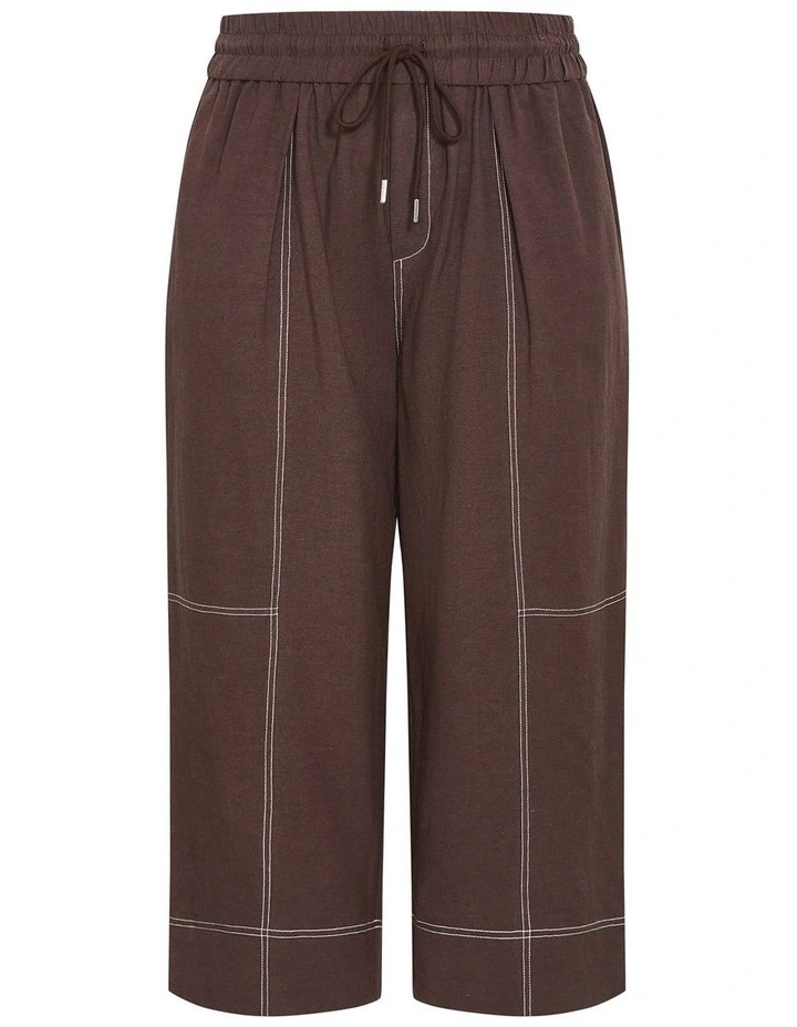 Relaxed Barrel Leg Pant in Espresso image 3