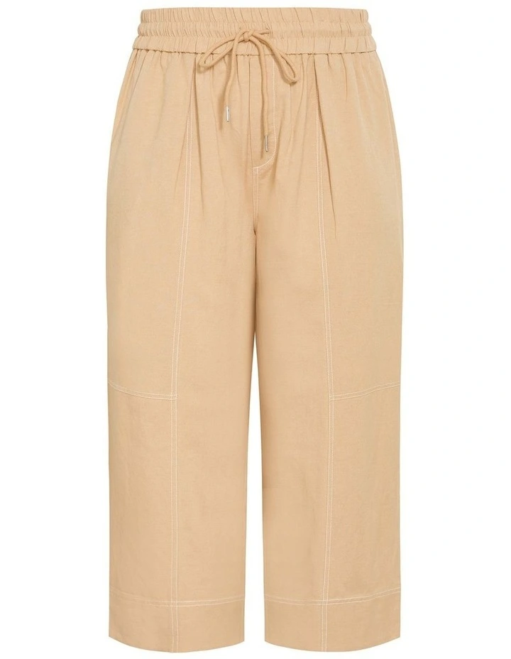 Relaxed Barrel Leg Pant in Taupe image 3
