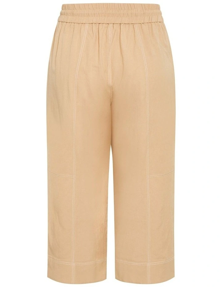 Relaxed Barrel Leg Pant in Taupe image 4