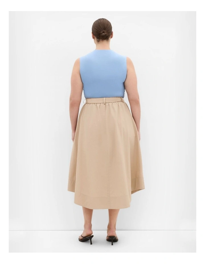 Ally Midi Skirt in Taupe image 2