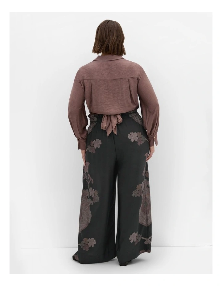Eternal Side Print Wide Pant in Black image 2