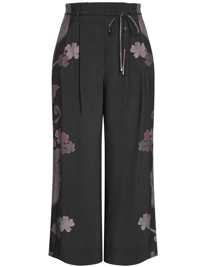 Eternal Side Print Wide Pant in Black image 3
