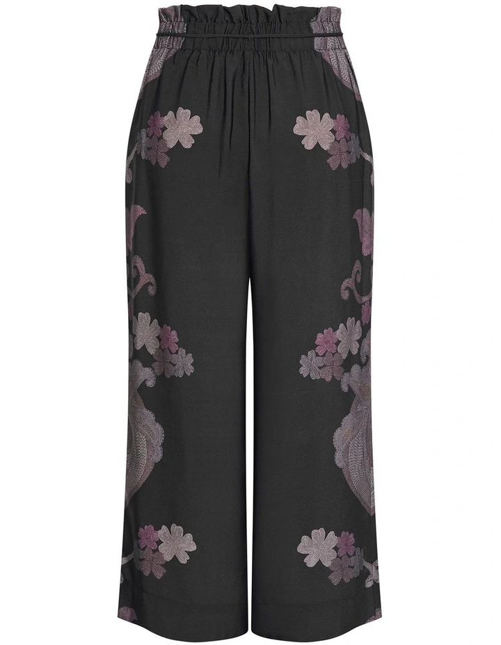 Eternal Side Print Wide Pant in Black image 4