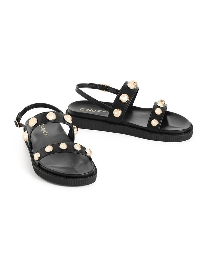 Wide Fit Wren Sandal in Black image 5