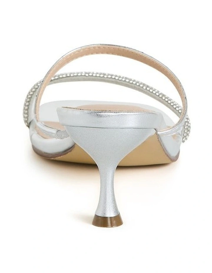 Wide Fit Keira Heel in Silver image 2