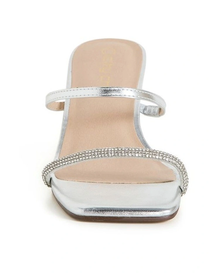 Wide Fit Keira Heel in Silver image 4